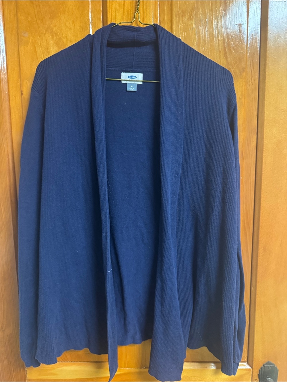 Old Navy Navy Open-Front Men Cardigan Sweater